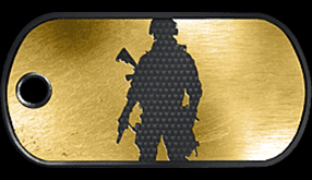 Battlefield 3 Golden Soldier Dog Tag
