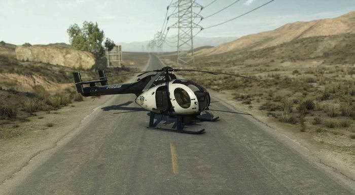 Battlefield Hardline Scout Helicopter - Police