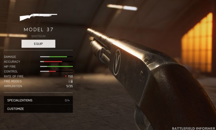 Battlefield V Model 37 Shotgun