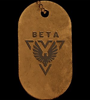 Battlefield V Tides of War Beta Veteran Dog Tag
