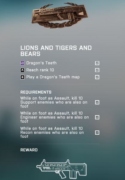 Battlefield 4 Lions and Tigers and Bears Assignment