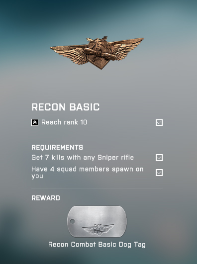 Battlefield 4 Recon Basic Assignment