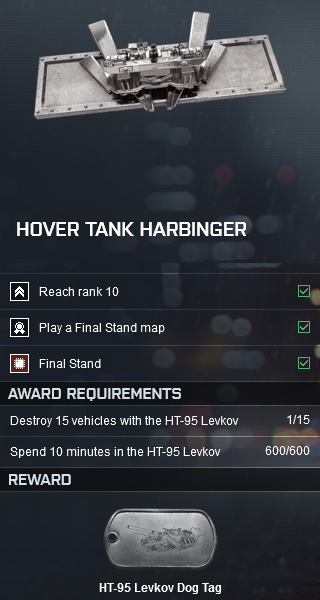 Battlefield 4 Hover Tank Harbinger Assignment