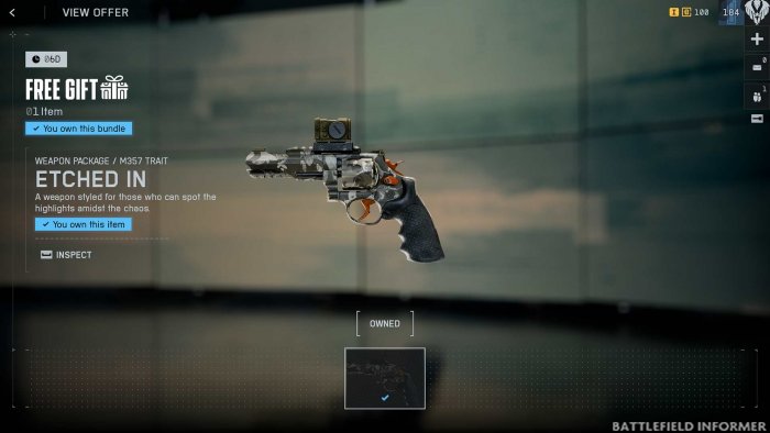 Battlefield 6 Etched In Weapon Skin