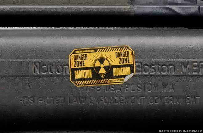 Battlefield 6 Radiation Warning Weapon Sticker