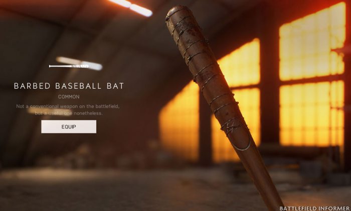 Battlefield V Barbed Baseball Bat