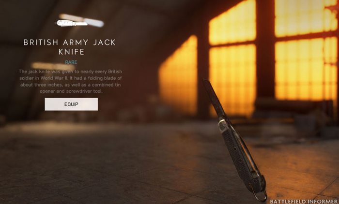 Battlefield V British Army Jack Knife