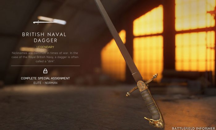 Battlefield V British Naval Dagger