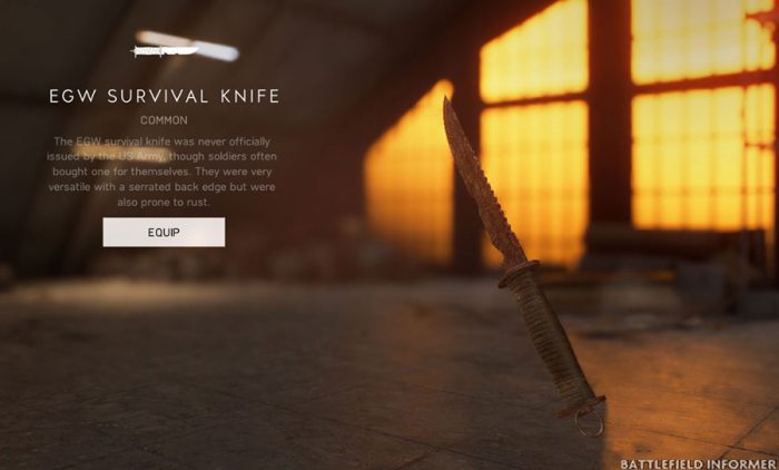 Battlefield V EGW Survival Knife