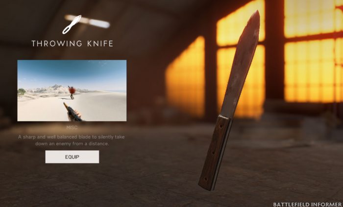 Battlefield V Throwing Knife