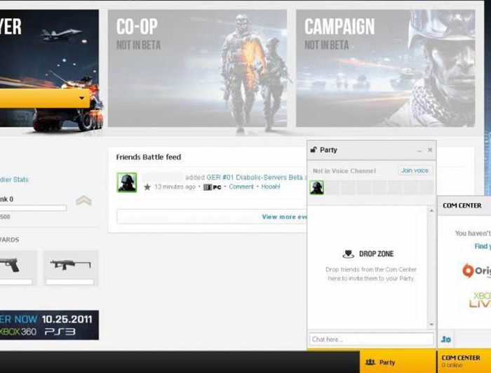 Battlefield 3 Origin Friends And Game Activity