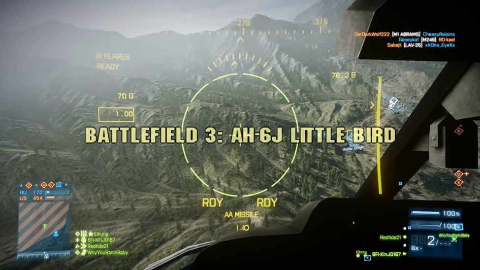 Battlefield 3 AH-6J Little Bird