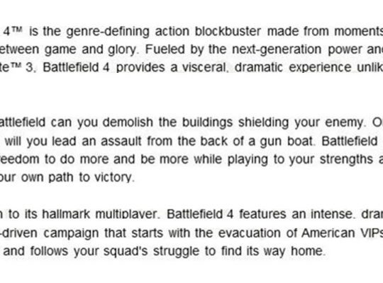 Battlefield 4 Survey Revealed