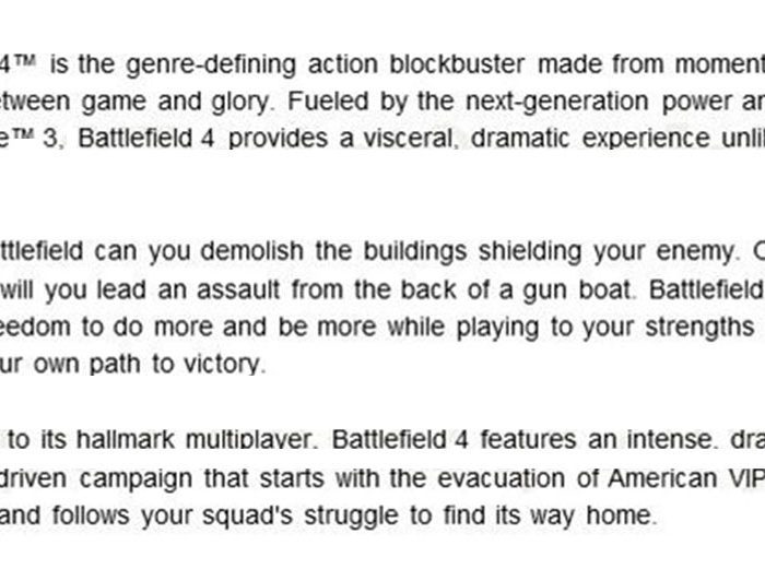 Battlefield 4 Survey Revealed