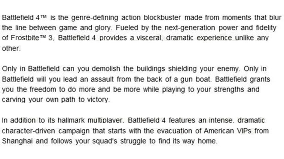 Battlefield 4 Survey Revealed