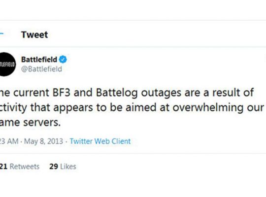 EA Fails To Stop BF3 Denial of Service Attack