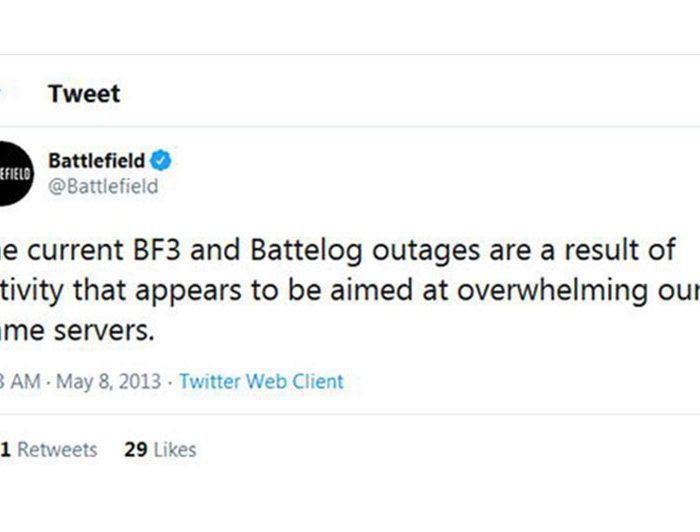 EA Fails To Stop BF3 Denial of Service Attack