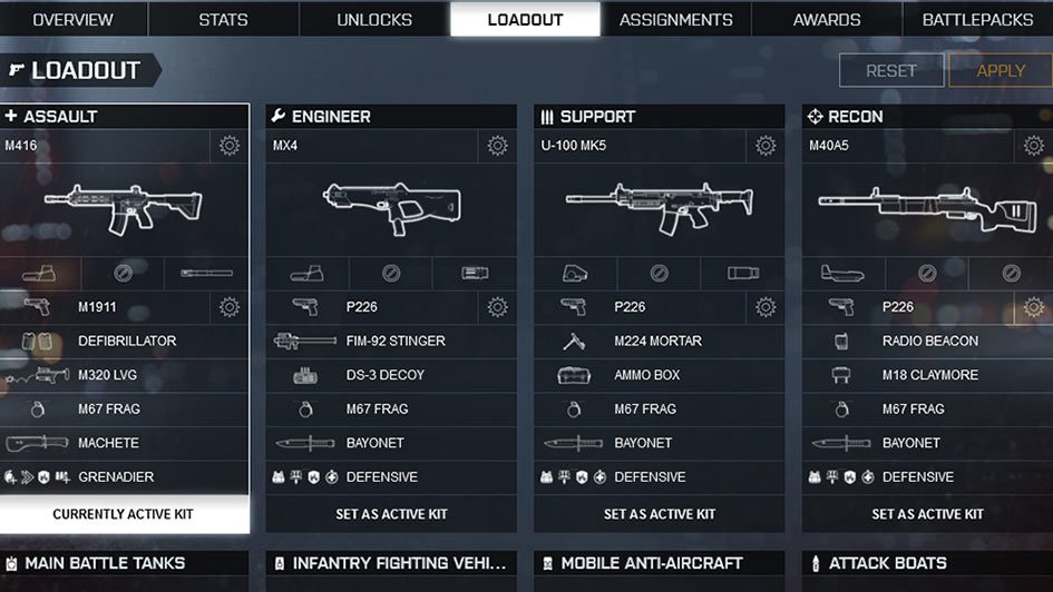 Battlefield 4 Loadout Presets