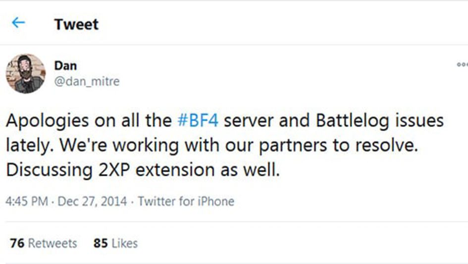 Battlefield 4 Server Outages 26-12-2014