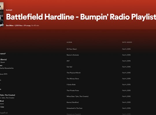 Battlefield Hardline Bumpin' Radio Playlist