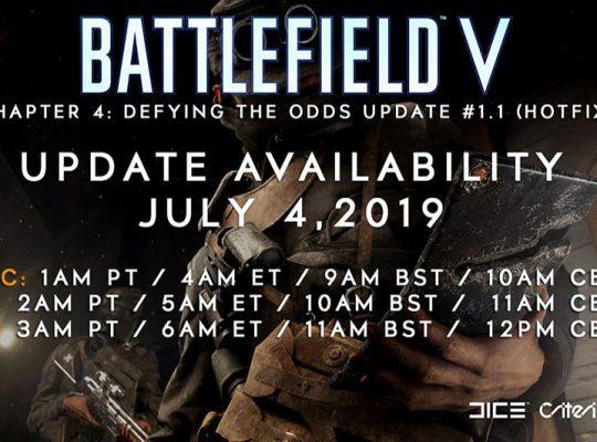 Battlefield V Hot Fix - July 4